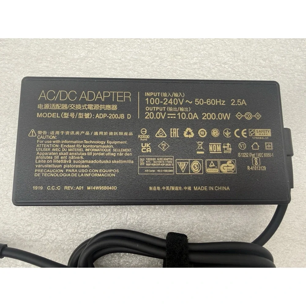 200W Charger Fit For ASUS TUF Dash Gaming Laptop A14 A15 A17 F15 F17,ROG *READ..